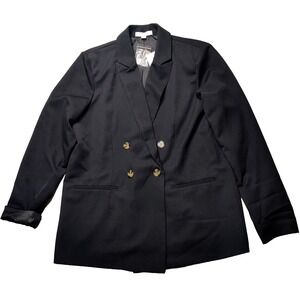 AND NOW THIS Women Small Black Long Sleeve Blazer Jacket NEW